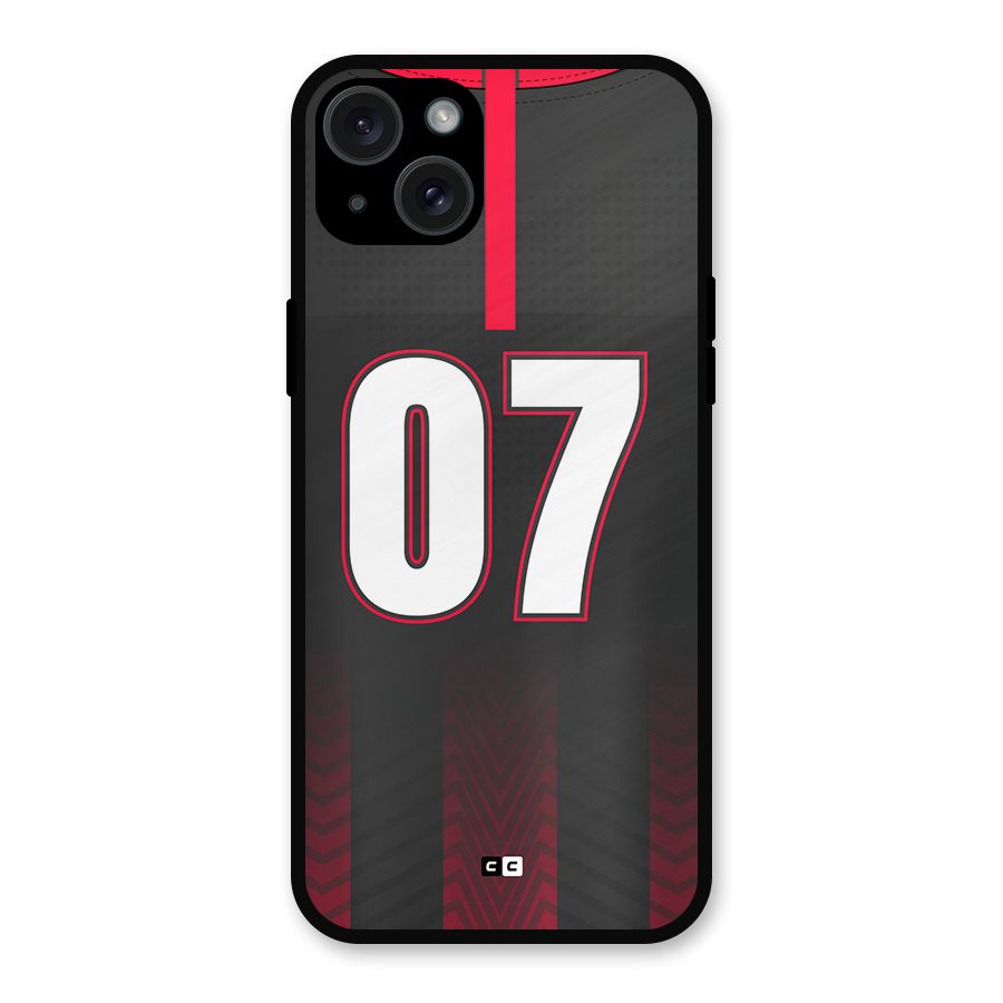 Jersy No 7 Metal Back Case for iPhone 15 Plus