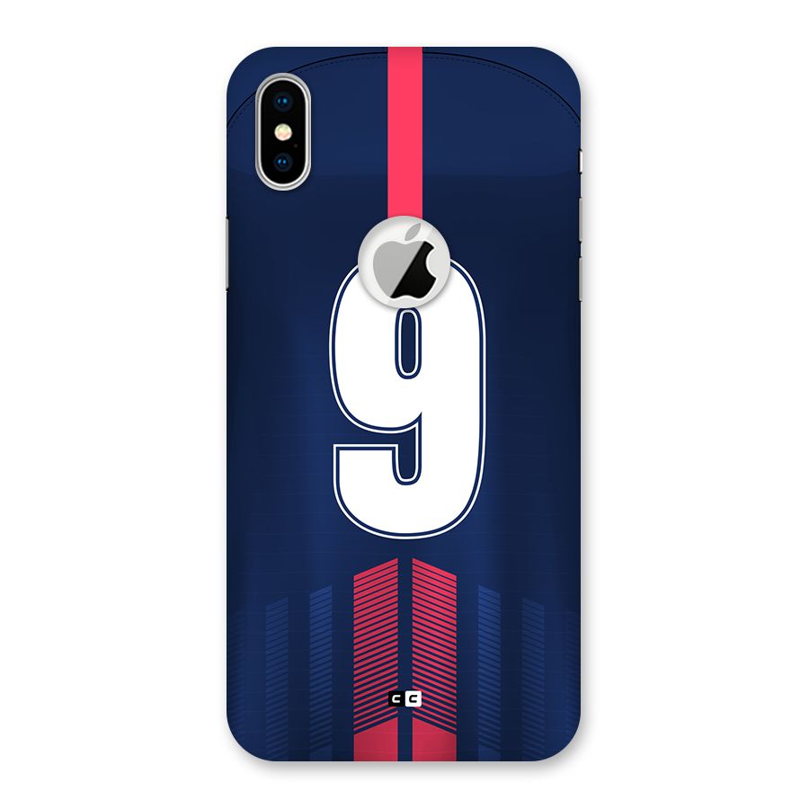 Jersy No 9 Back Case for iPhone X Logo Cut