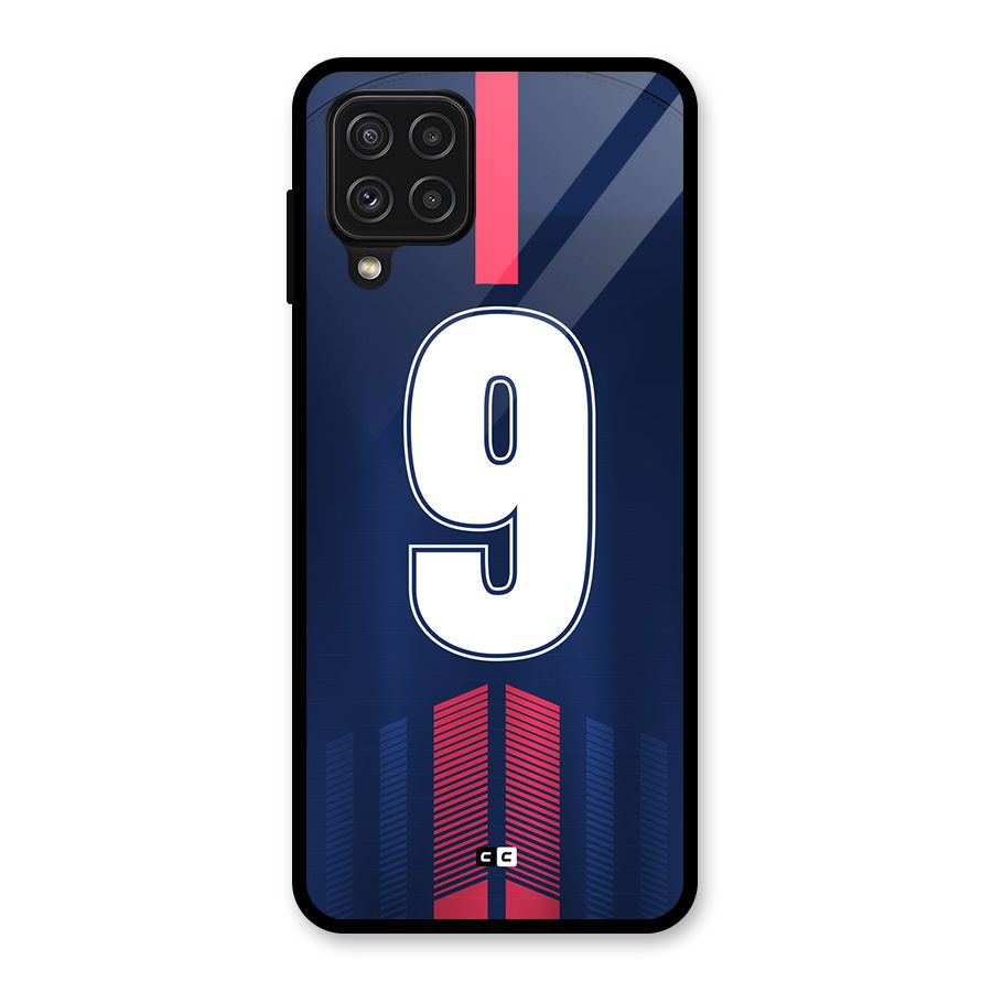 Jersy No 9 Glass Back Case for Galaxy A22 4G