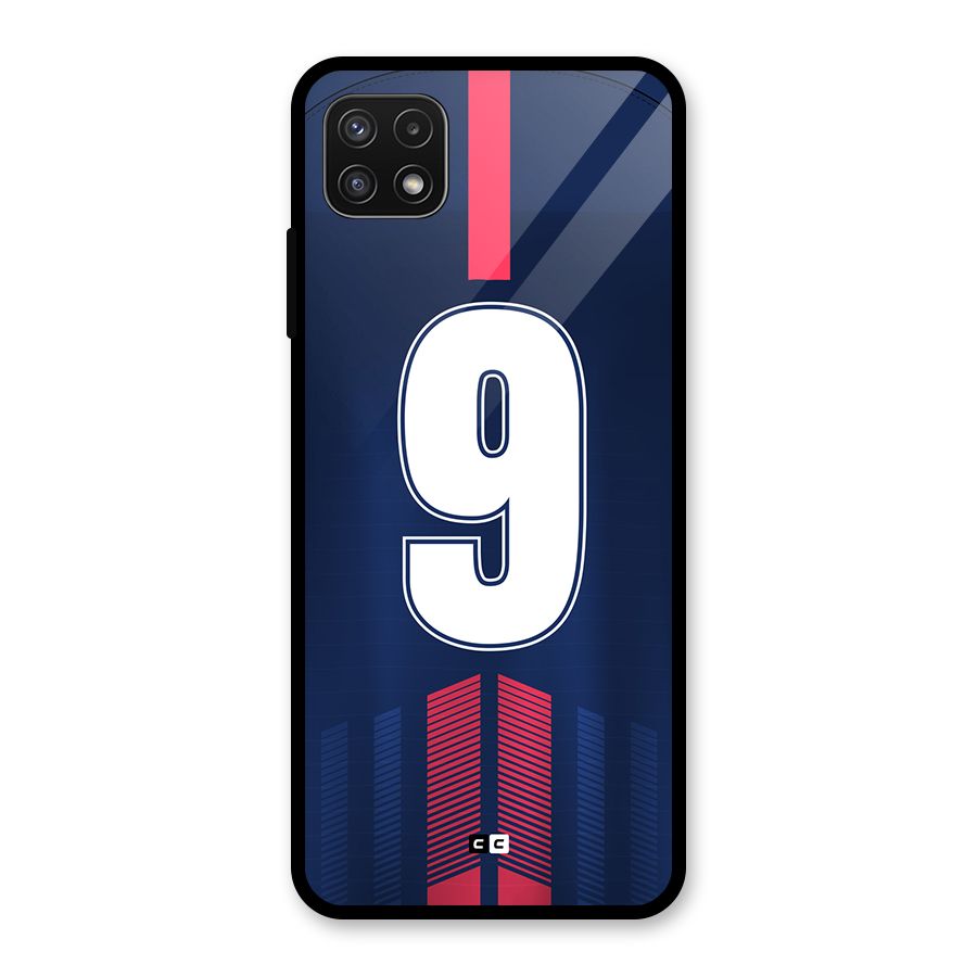 Jersy No 9 Glass Back Case for Galaxy A22 5G