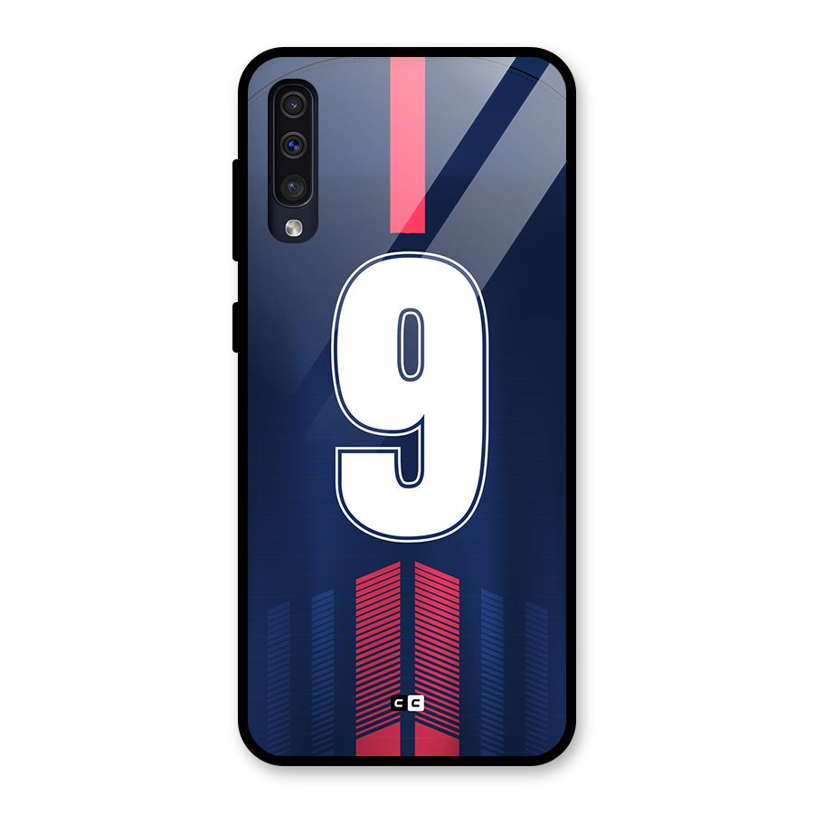 Jersy No 9 Glass Back Case for Galaxy A50