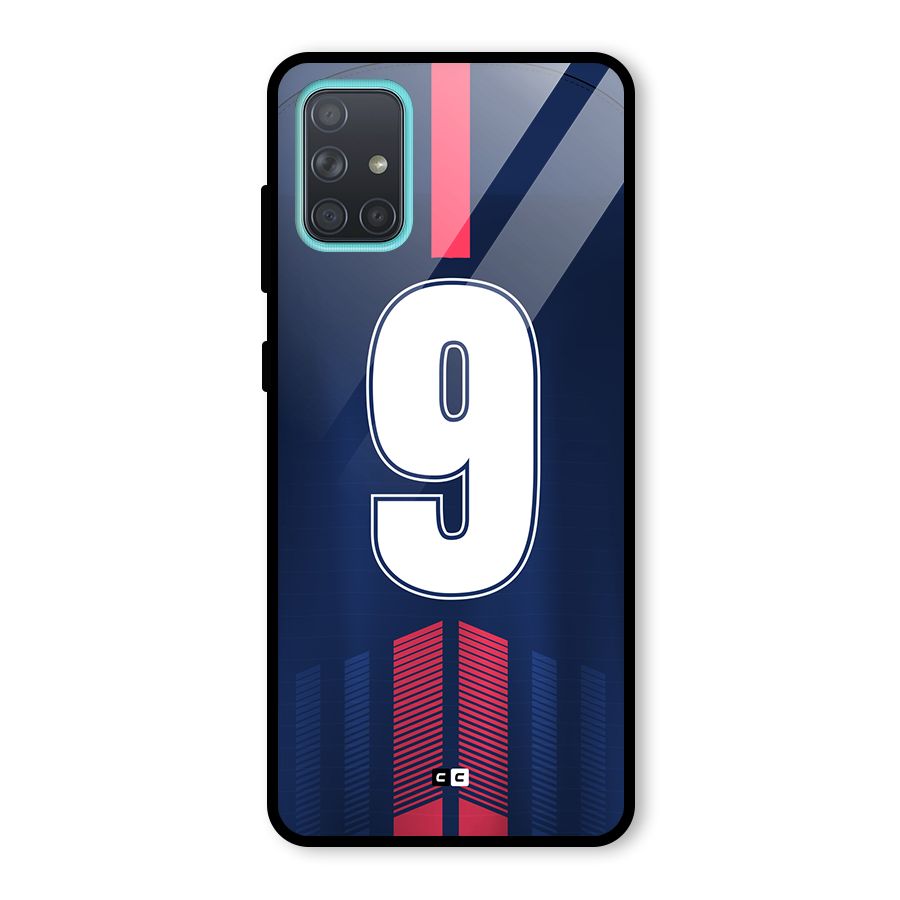 Jersy No 9 Glass Back Case for Galaxy A71