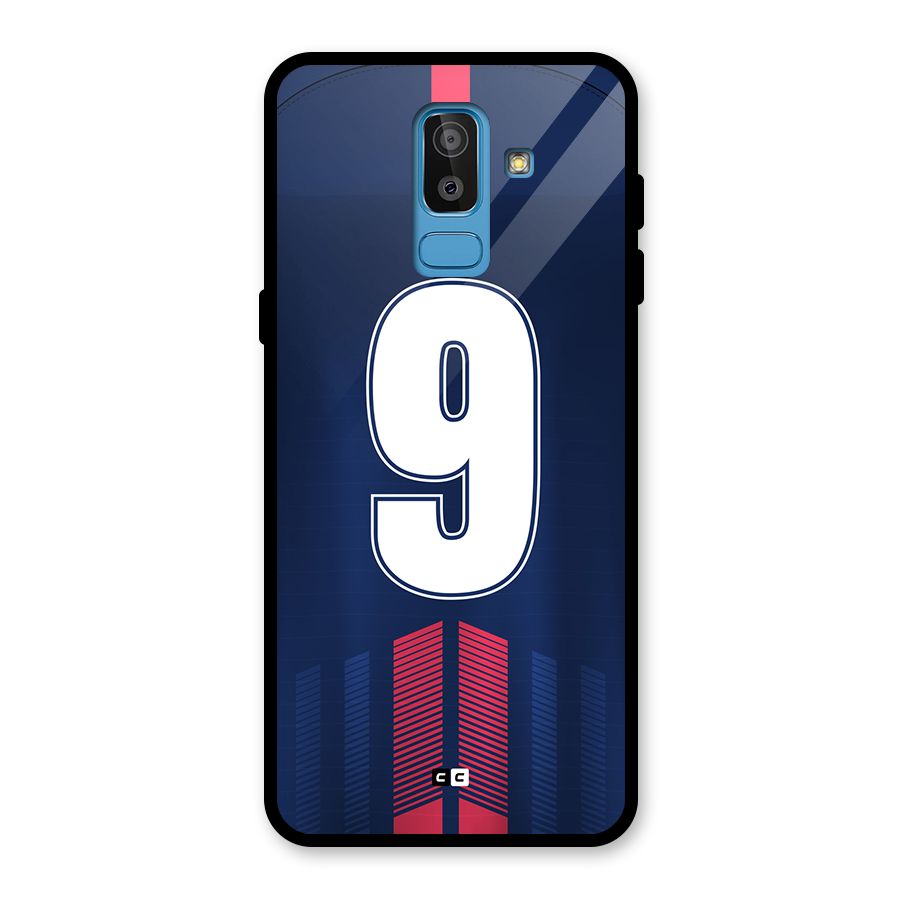 Jersy No 9 Glass Back Case for Galaxy J8