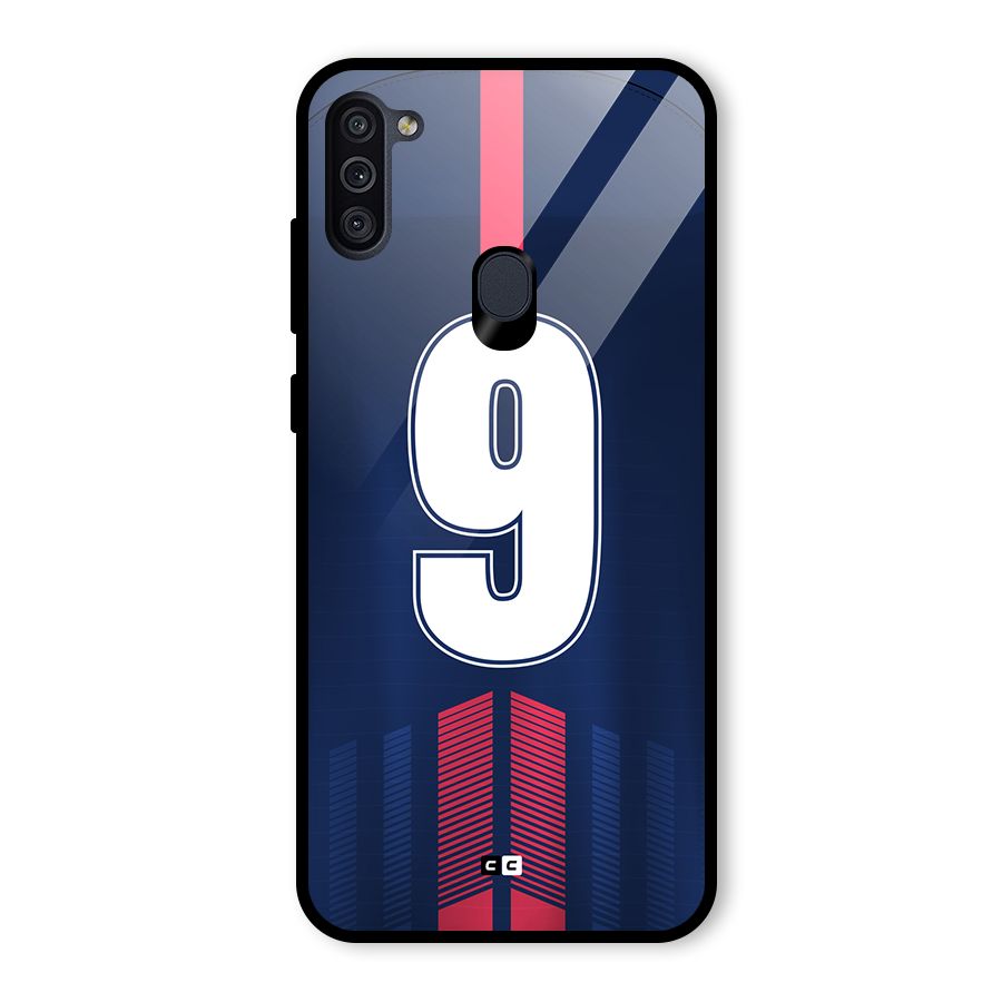 Jersy No 9 Glass Back Case for Galaxy M11