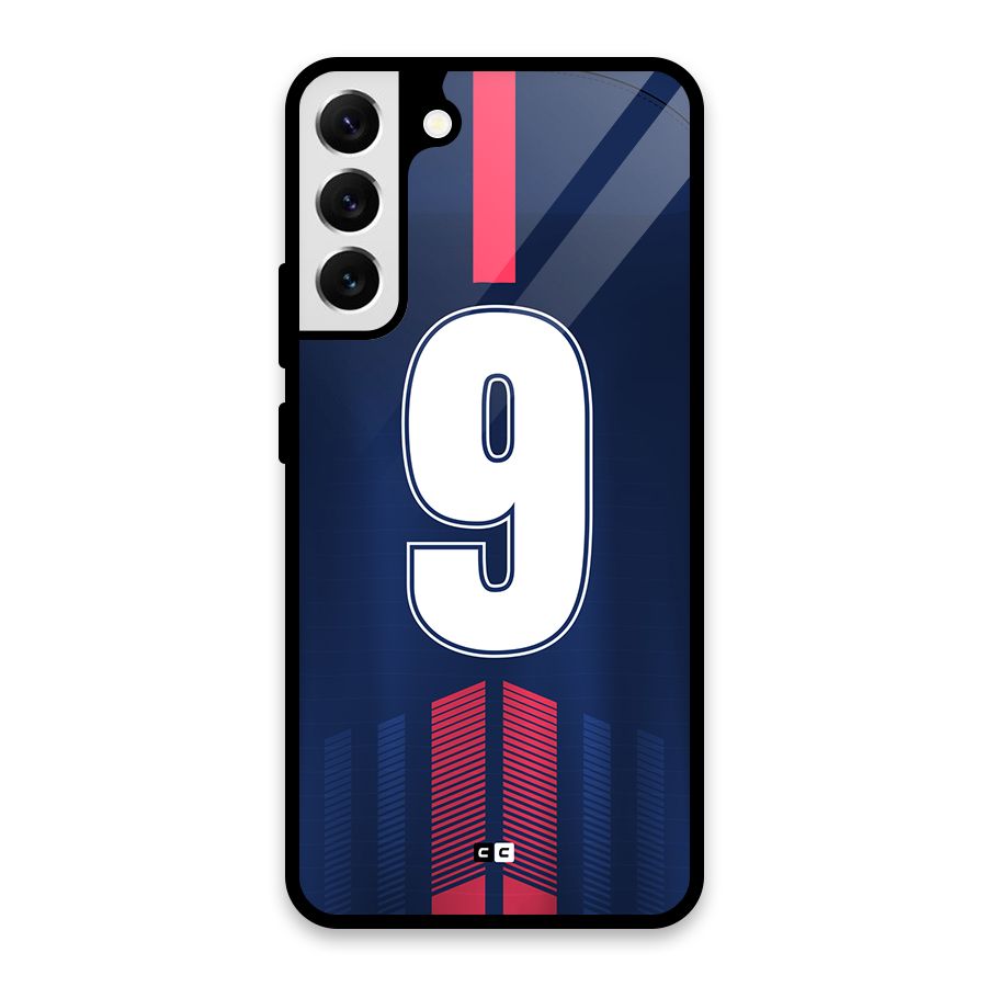 Jersy No 9 Glass Back Case for Galaxy S22 Plus 5G