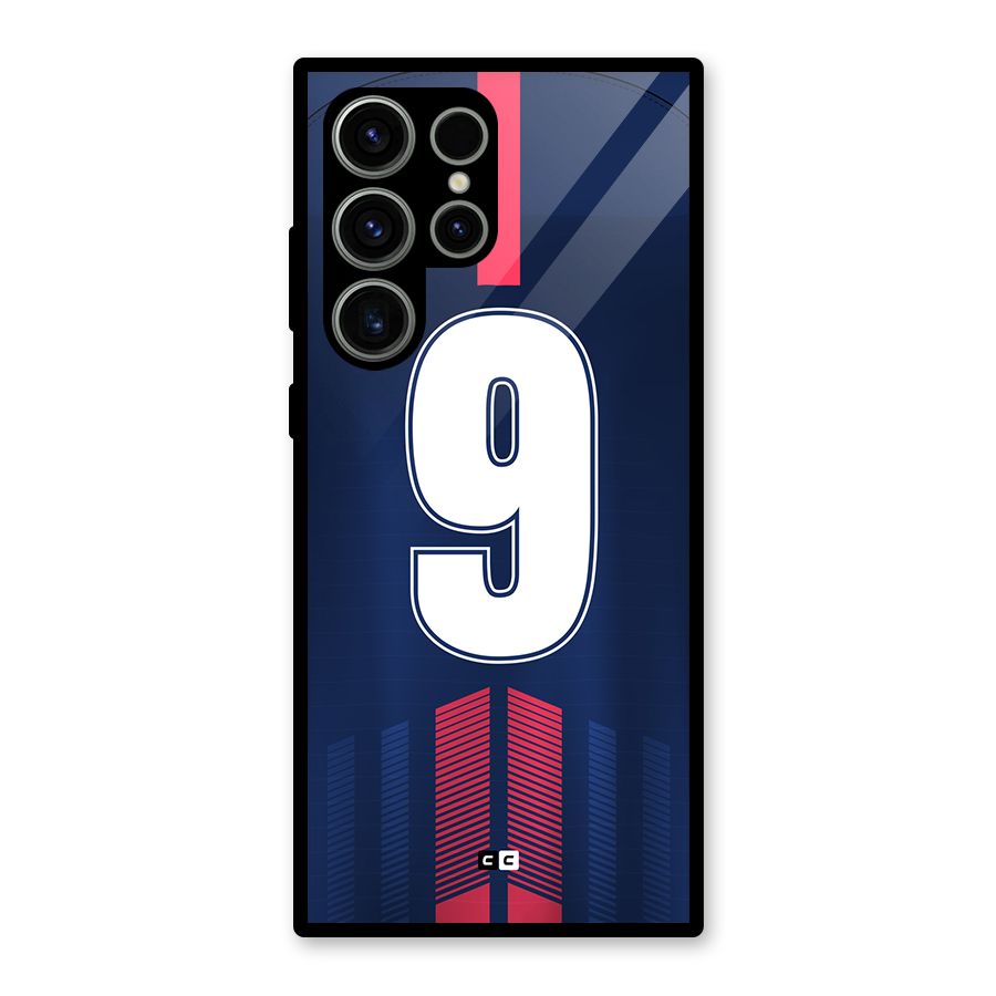 Jersy No 9 Glass Back Case for Galaxy S23 Ultra