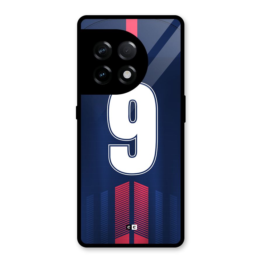 Jersy No 9 Glass Back Case for OnePlus 11R