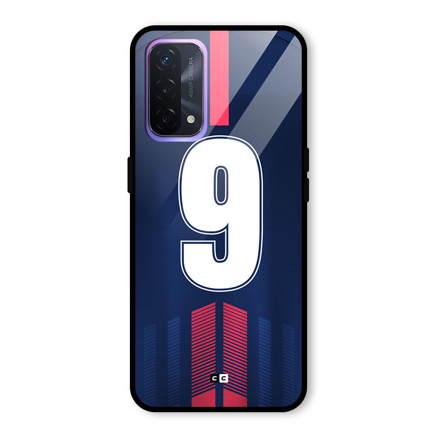Jersy No 9 Glass Back Case for Oppo A74 5G