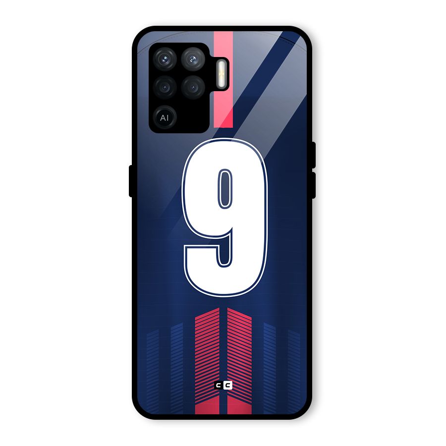 Jersy No 9 Glass Back Case for Oppo F19 Pro