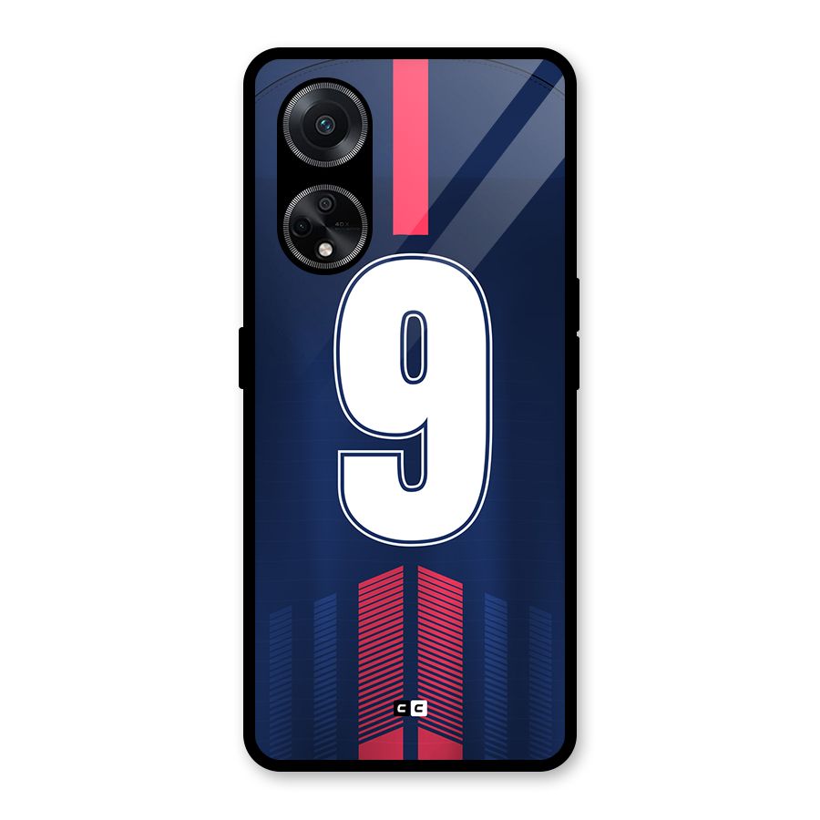 Jersy No 9 Glass Back Case for Oppo F23