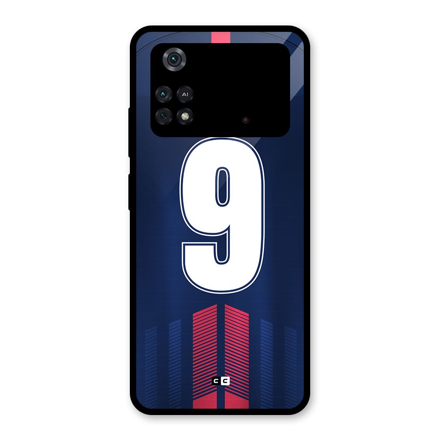 Jersy No 9 Glass Back Case for Poco M4 Pro 4G