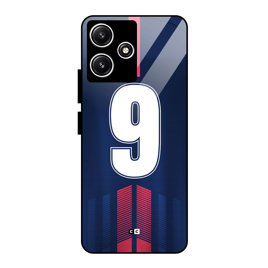 Jersy No 9 Glass Back Case for Poco M6 Pro