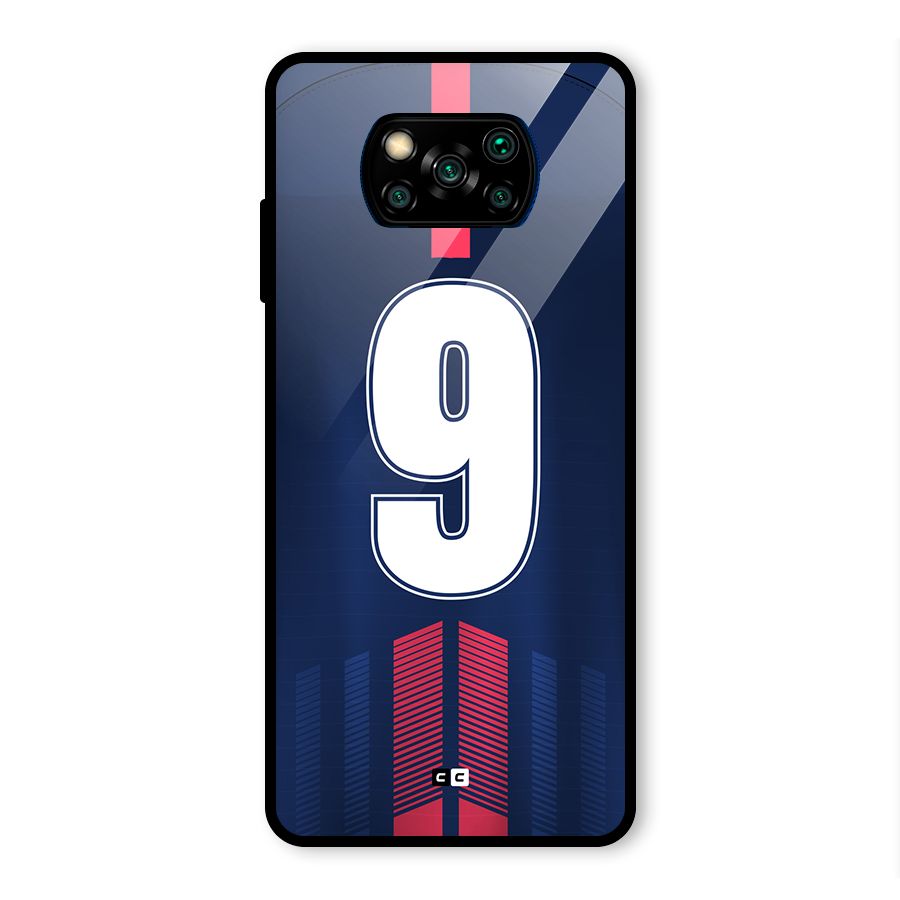 Jersy No 9 Glass Back Case for Poco X3 Pro