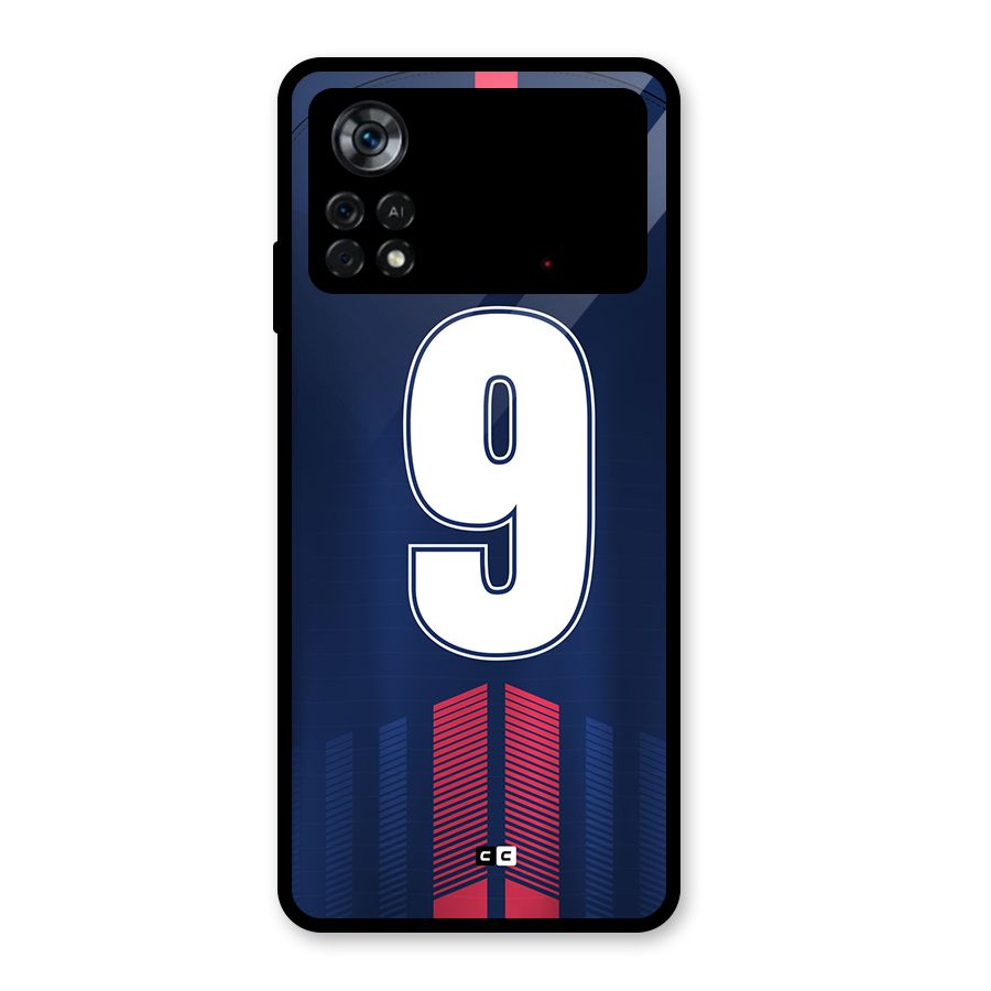 Jersy No 9 Glass Back Case for Poco X4 Pro 5G