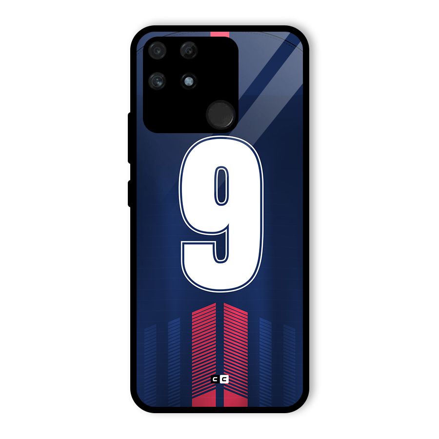 Jersy No 9 Glass Back Case for Realme Narzo 50A