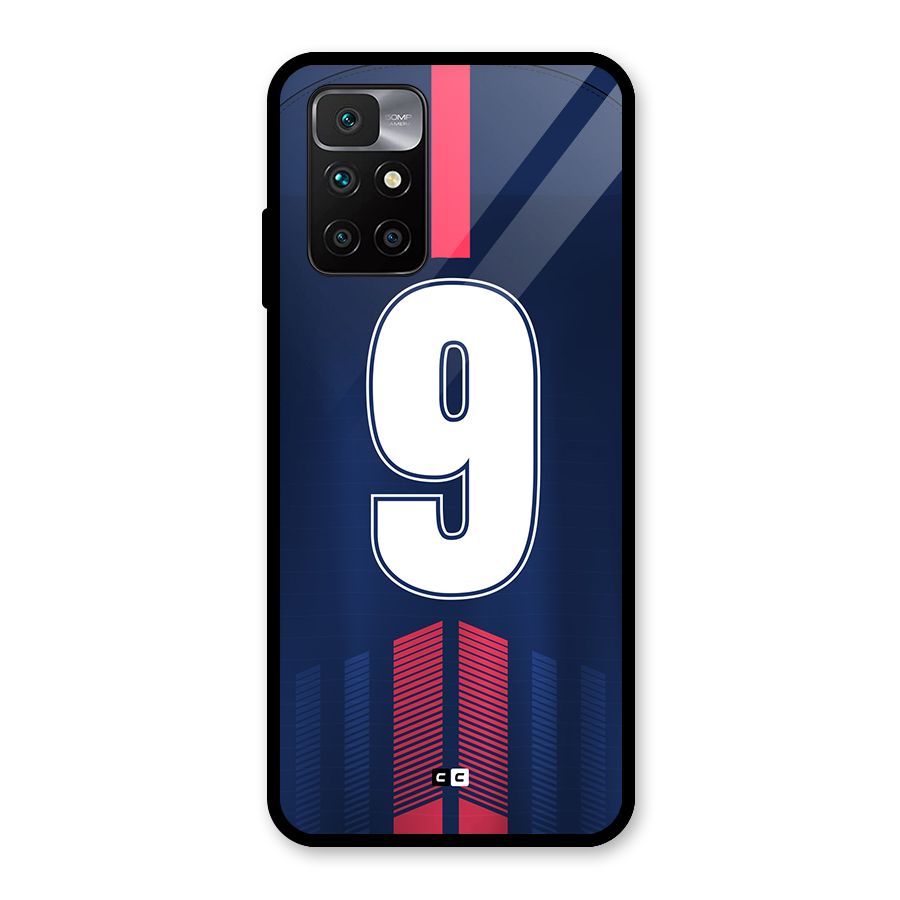 Jersy No 9 Glass Back Case for Redmi 10 Prime