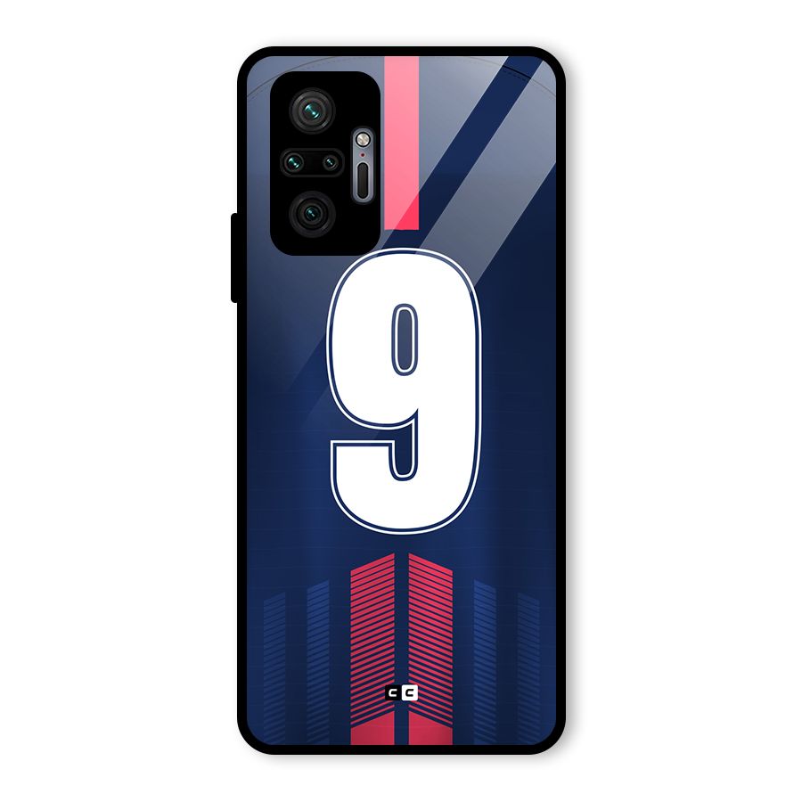 Jersy No 9 Glass Back Case for Redmi Note 10 Pro Max