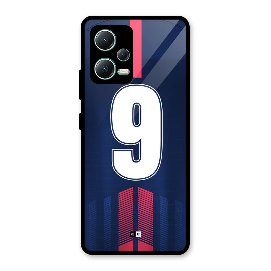 Jersy No 9 Glass Back Case for Redmi Note 12 5G