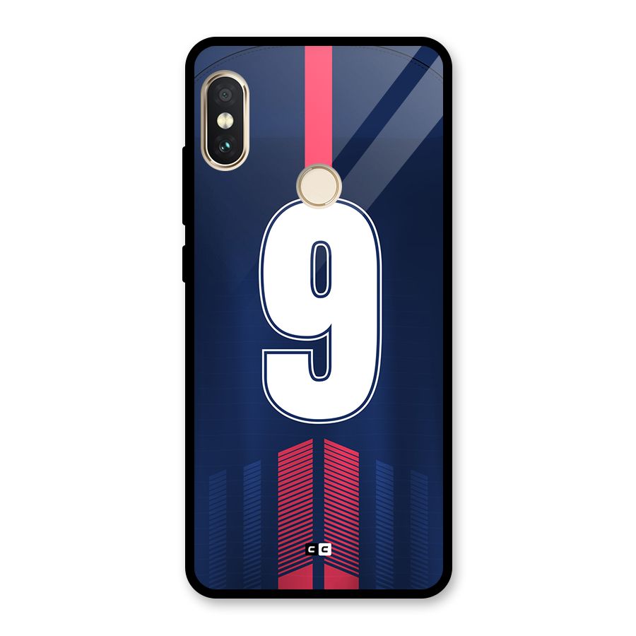 Jersy No 9 Glass Back Case for Redmi Note 5 Pro