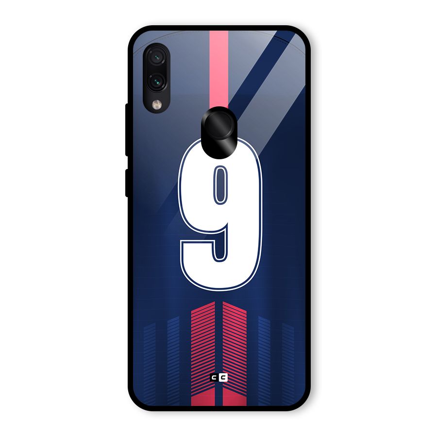 Jersy No 9 Glass Back Case for Redmi Note 7 Pro