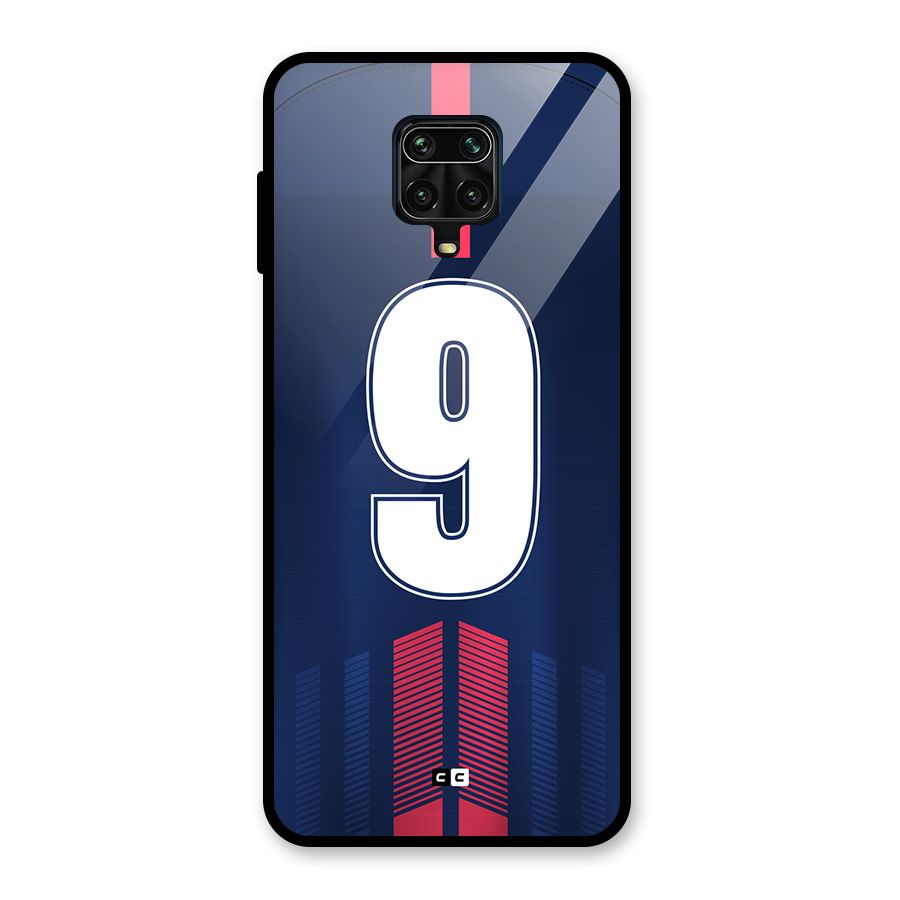 Jersy No 9 Glass Back Case for Redmi Note 9 Pro