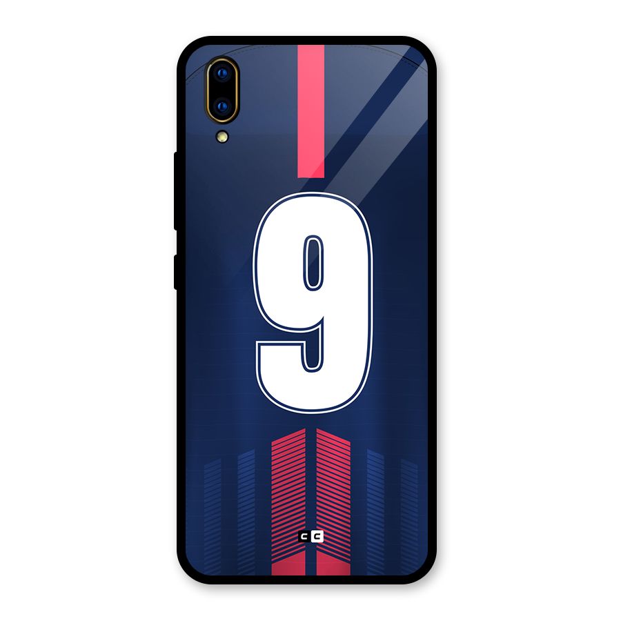 Jersy No 9 Glass Back Case for Vivo V11 Pro