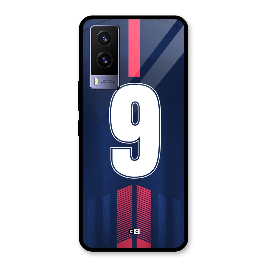 Jersy No 9 Glass Back Case for Vivo V21e 5G