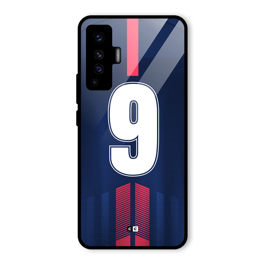 Jersy No 9 Glass Back Case for Vivo X50