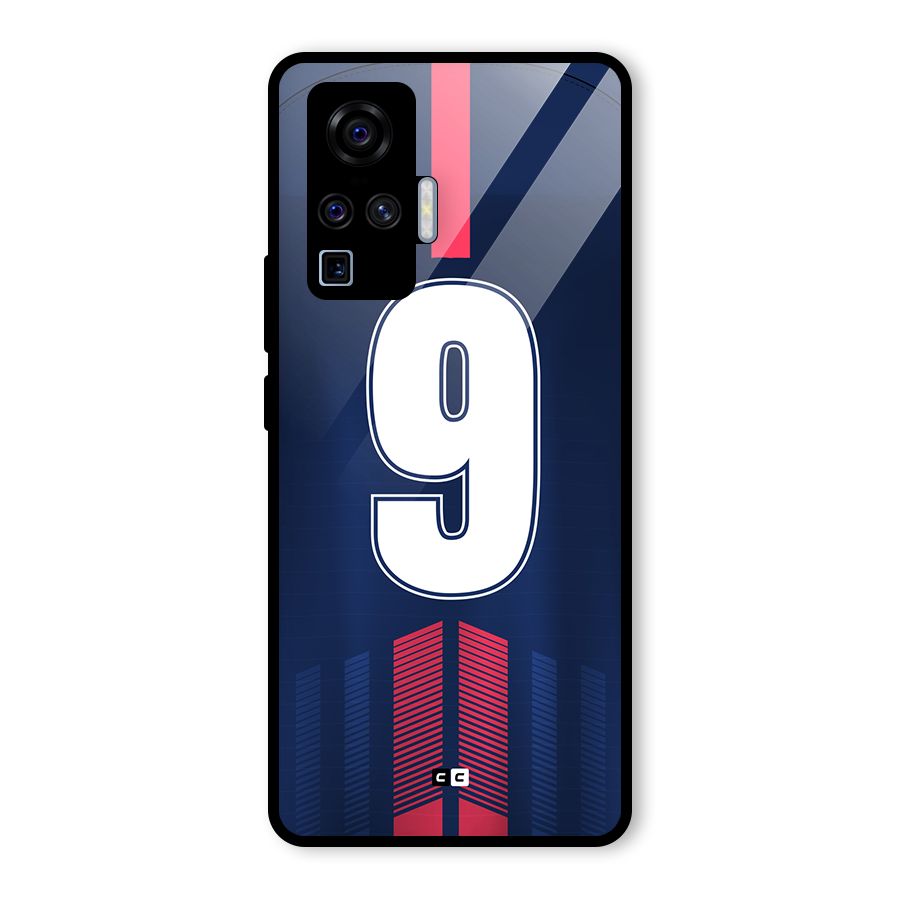 Jersy No 9 Glass Back Case for Vivo X50 Pro