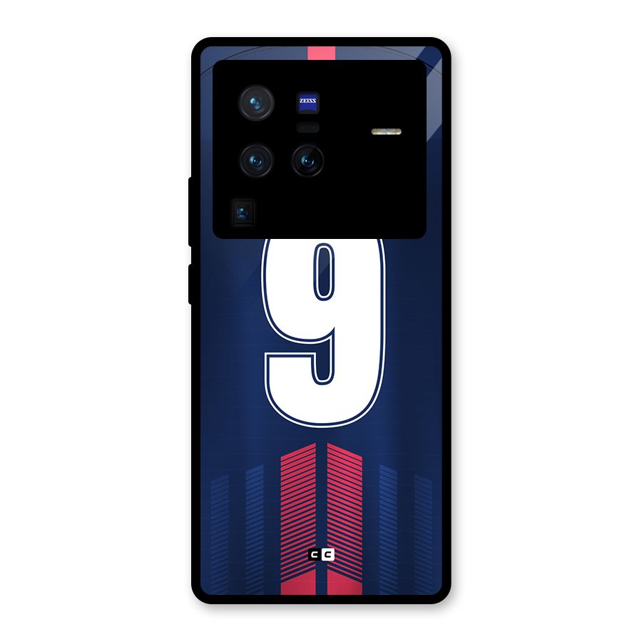 Jersy No 9 Glass Back Case for Vivo X80 Pro