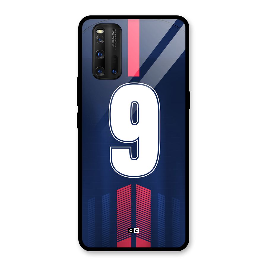 Jersy No 9 Glass Back Case for Vivo iQOO 3