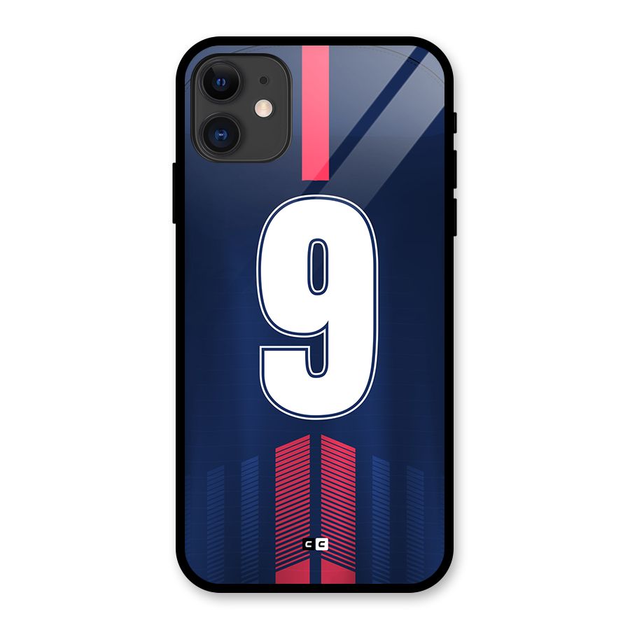 Jersy No 9 Glass Back Case for iPhone 11