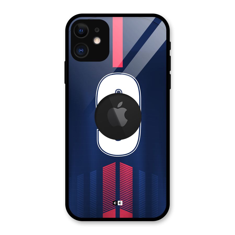 Jersy No 9 Glass Back Case for iPhone 11 Logo Cut