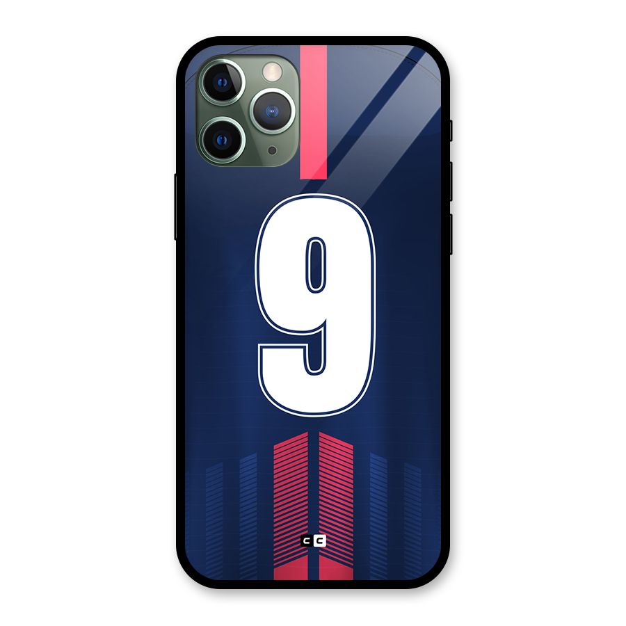 Jersy No 9 Glass Back Case for iPhone 11 Pro