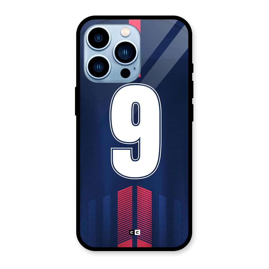 Jersy No 9 Glass Back Case for iPhone 13 Pro