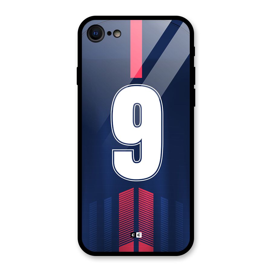 Jersy No 9 Glass Back Case for iPhone 7