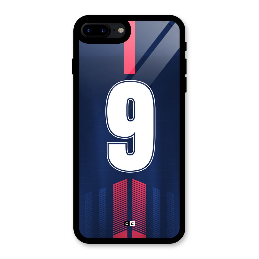 Jersy No 9 Glass Back Case for iPhone 8 Plus
