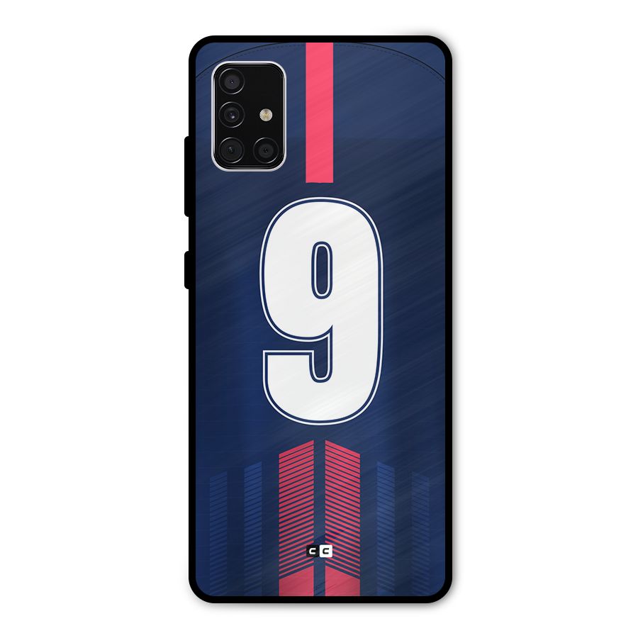 Jersy No 9 Metal Back Case for Galaxy A51