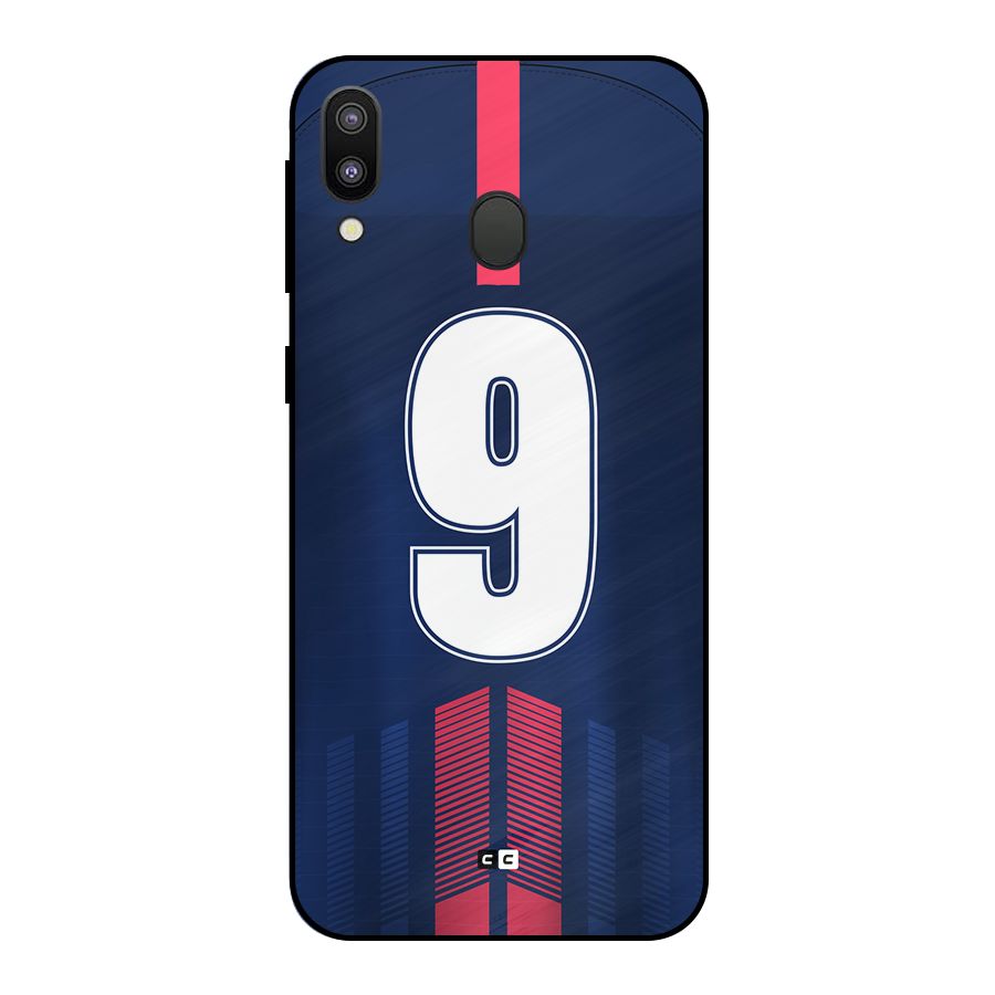 Jersy No 9 Metal Back Case for Galaxy M20