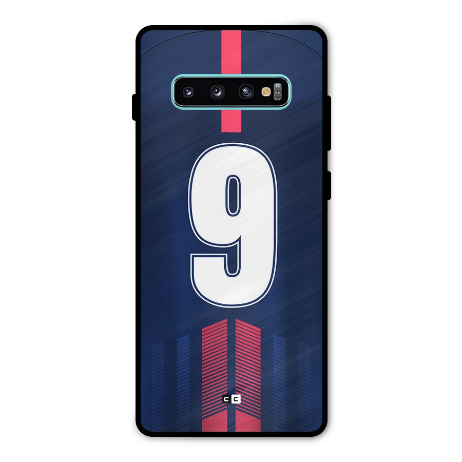 Jersy No 9 Metal Back Case for Galaxy S10 Plus