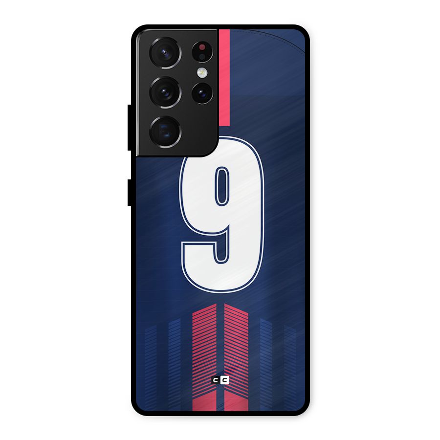 Jersy No 9 Metal Back Case for Galaxy S21 Ultra 5G