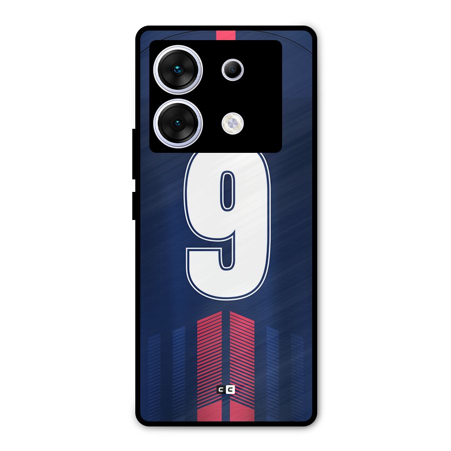 Jersy No 9 Metal Back Case for Infinix Zero 30 5G