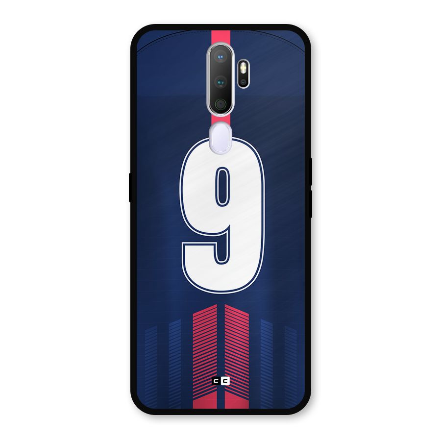 Jersy No 9 Metal Back Case for Oppo A5 (2020)