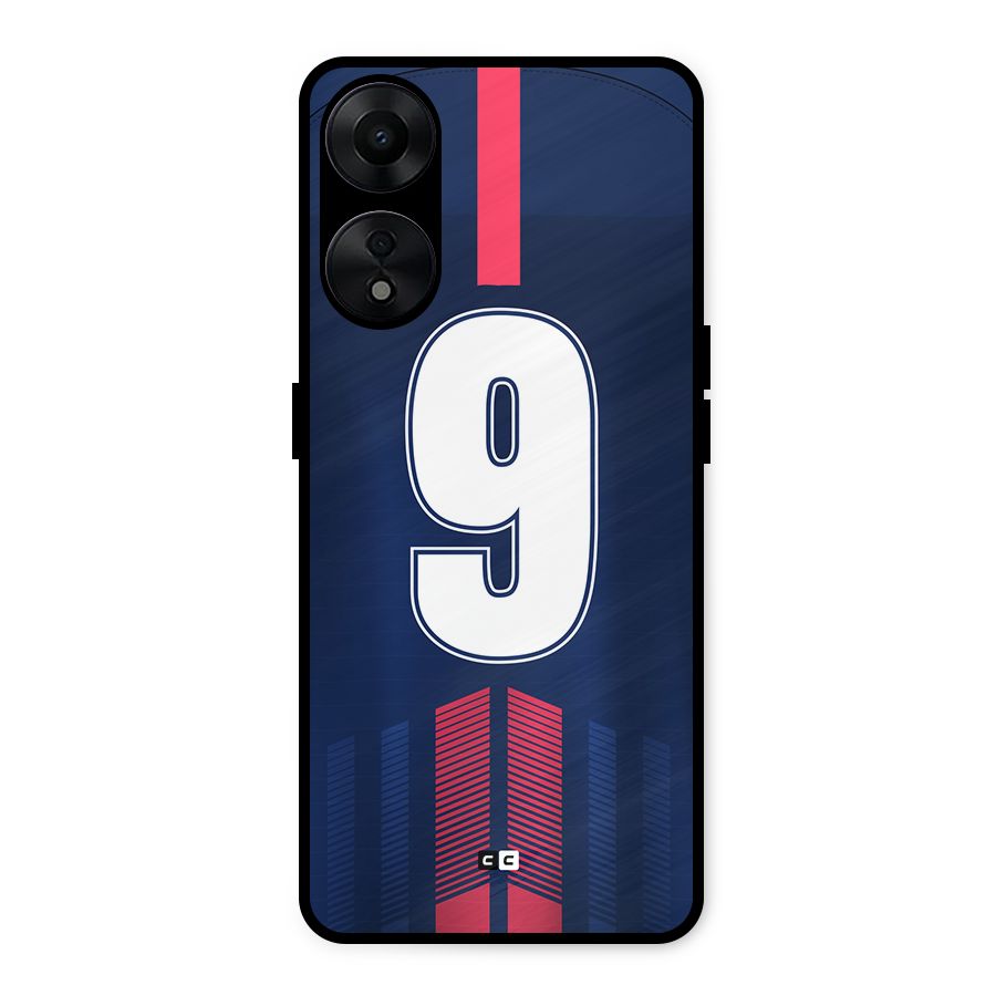Jersy No 9 Metal Back Case for Oppo A78 5G