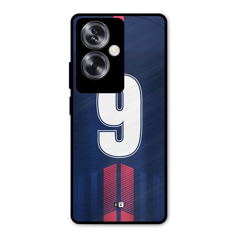 Jersy No 9 Metal Back Case for Oppo A79 5G