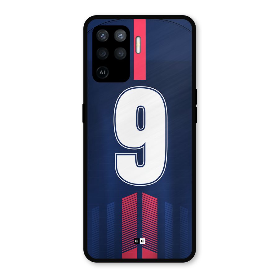Jersy No 9 Metal Back Case for Oppo F19 Pro