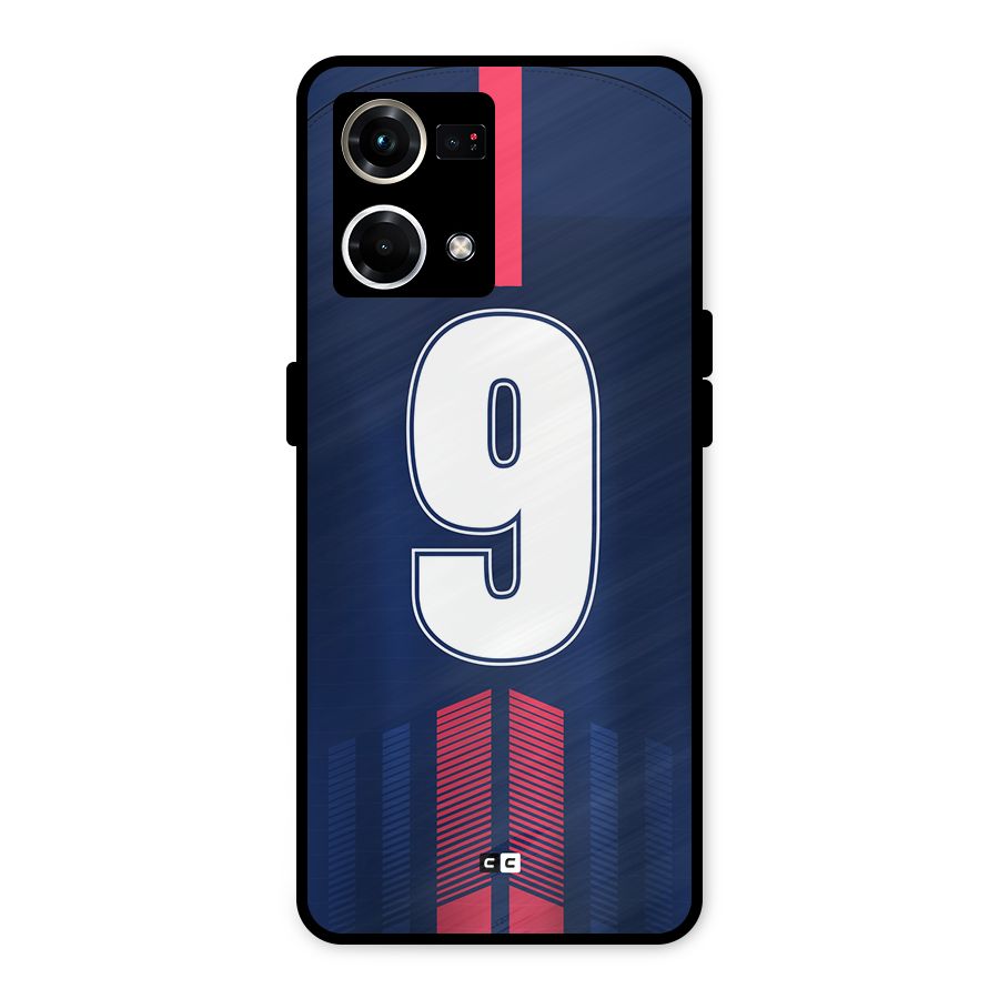 Jersy No 9 Metal Back Case for Oppo F21s Pro 4G