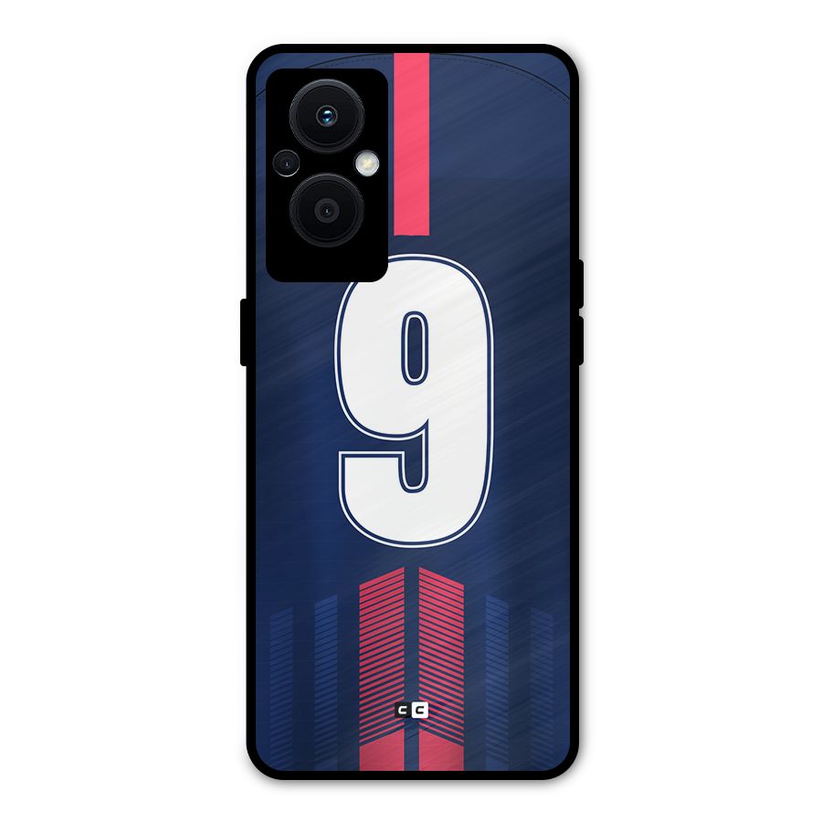 Jersy No 9 Metal Back Case for Oppo F21s Pro 5G