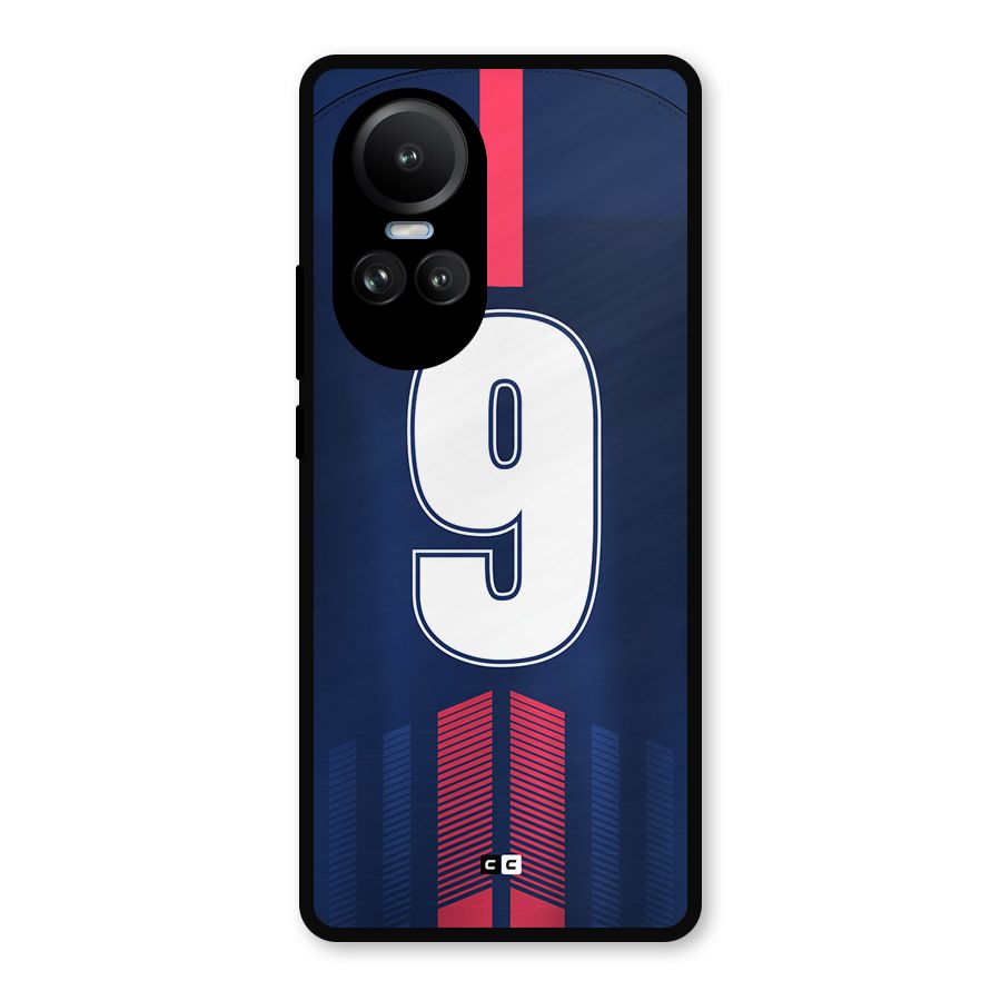 Jersy No 9 Metal Back Case for Oppo Reno10