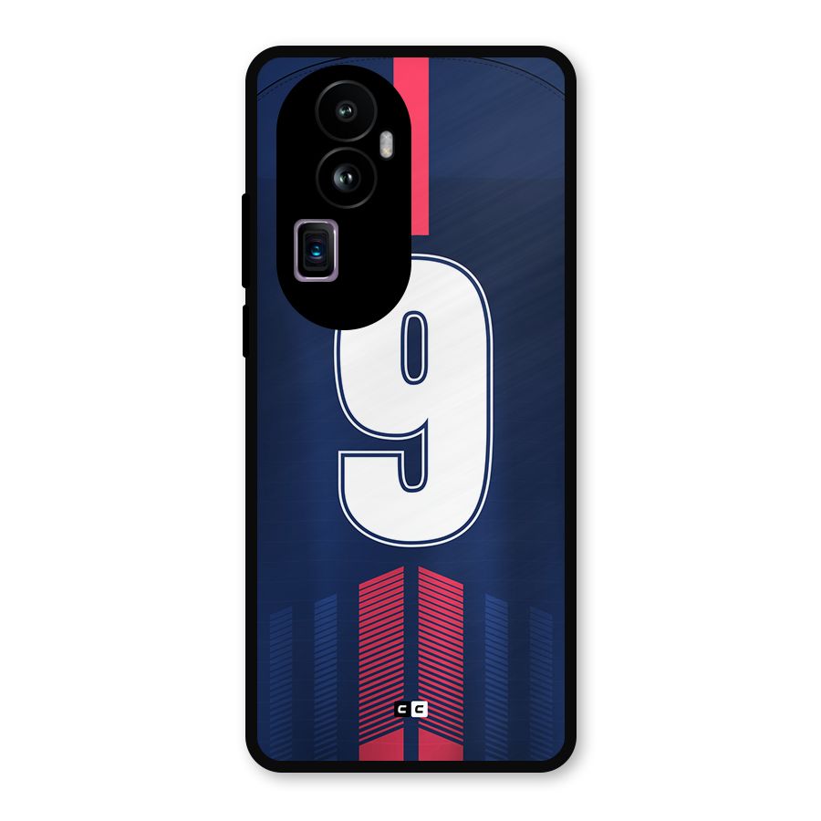 Jersy No 9 Metal Back Case for Oppo Reno10 Pro Plus